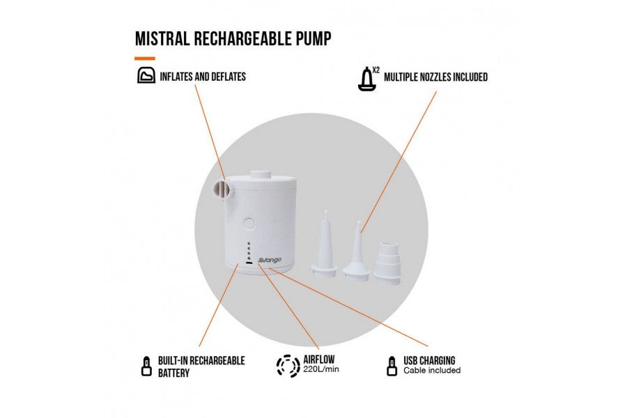 Vango Mistral Rechargeable Pump