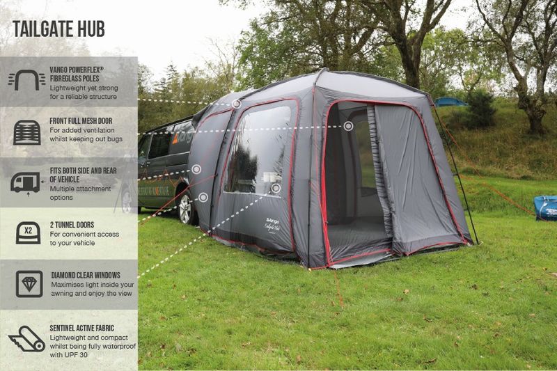  Vango Tailgate Hub Low Drive Away Awning