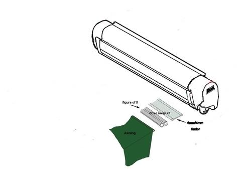  Vango Driveaway Kit For 6mm & 4mm Rails 3m Set