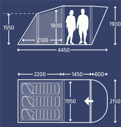  Kampa Brean 3 Poled Tent