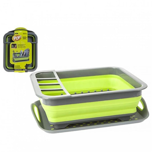  Summit Pop Space Saving Dish Drainer Green