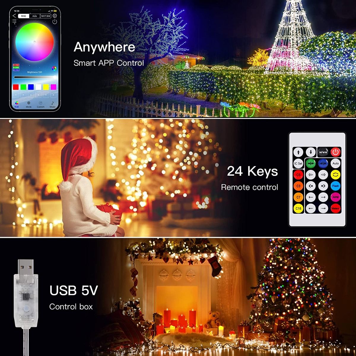  USB Powered 10M Dream Chasing Flagpole Led Light