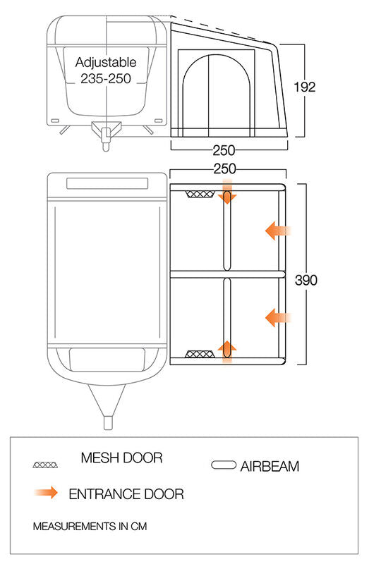  Vango Balletto Air 390 Elements ProShield Caravan Awning