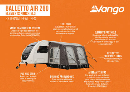  Vango Balletto Air 260 Elements ProShield 2023