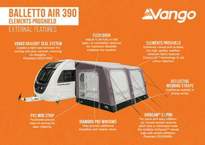  Vango Balletto Air 390 Elements ProShield Caravan Awning