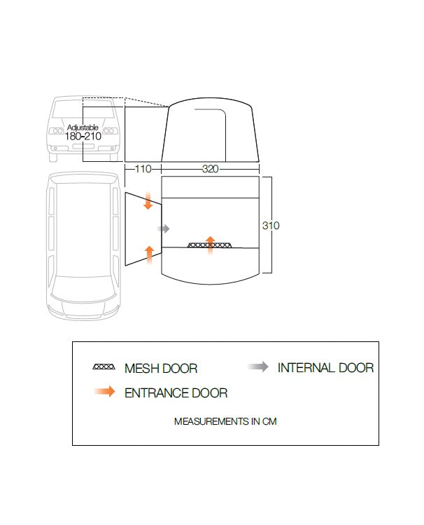  Vango Cove II Poled Drive Away Awning