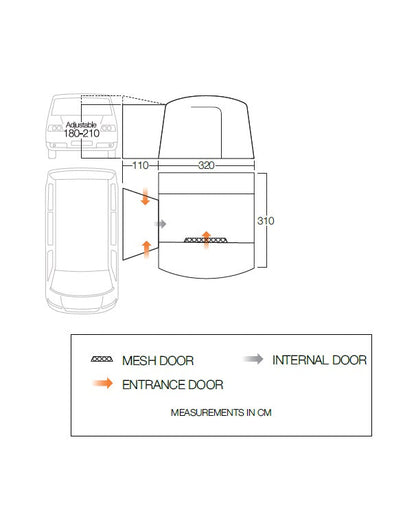  Vango Cove II Poled Drive Away Awning