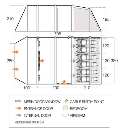  Vango Joro Air 600XL Sentinel Eco Dura Tent