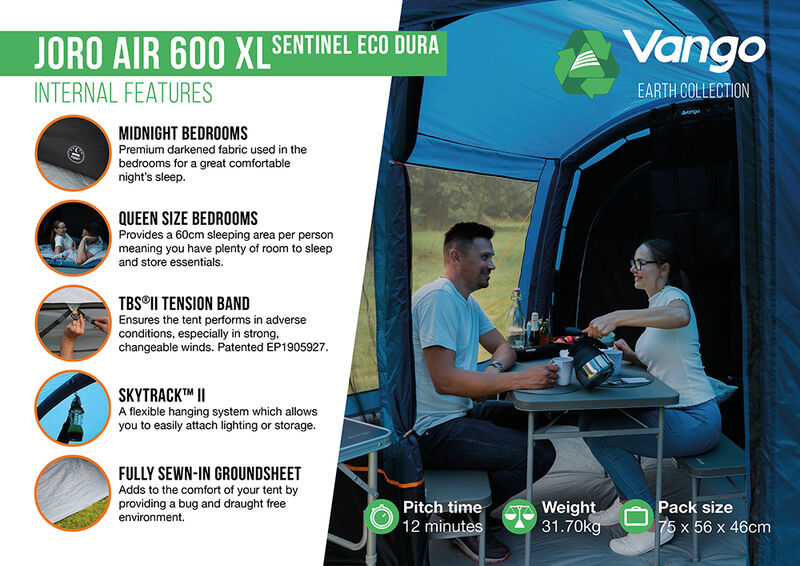  Vango Joro Air 600XL Sentinel Eco Dura Tent