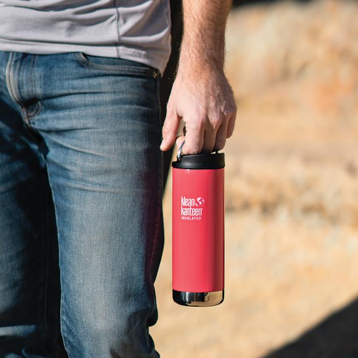  Klean Kanteen Insulated TK Wide With Café Cap 473ml - Brushed Steel