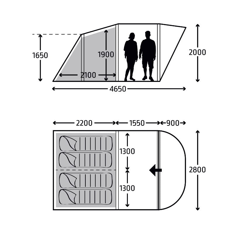  Kampa Brean 4 Poled Tent