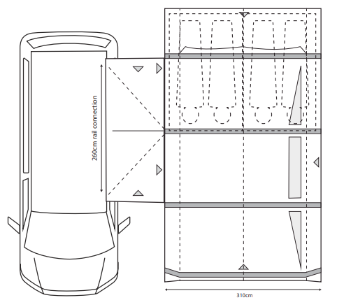  Outdoor Revolution Movelite T4E PC LOW Drive Away Awning