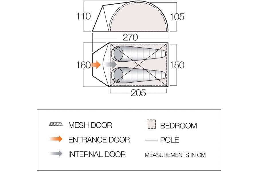  Vango Alpha 250 CLR Tent