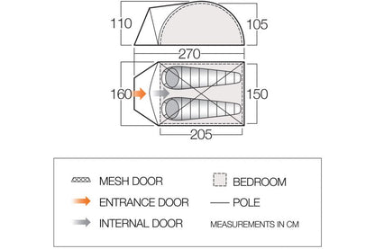  Vango Alpha 250 CLR Tent