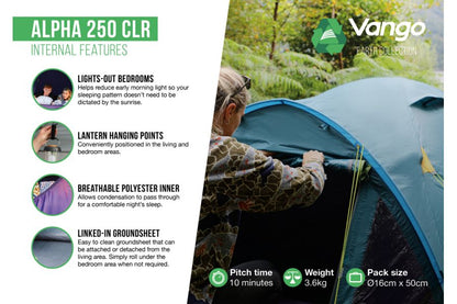  Vango Alpha 250 CLR Tent