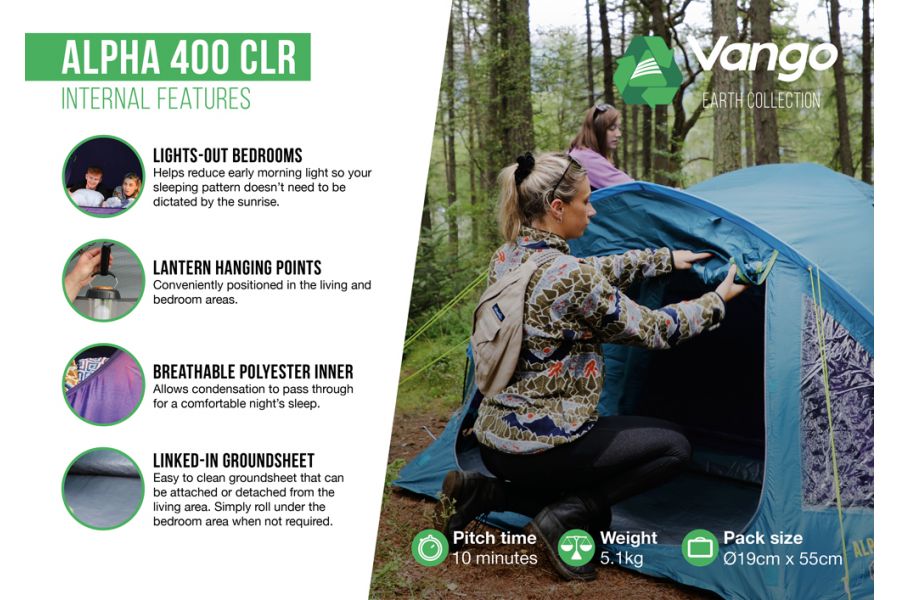  Vango Alpha 400 CLR Tent