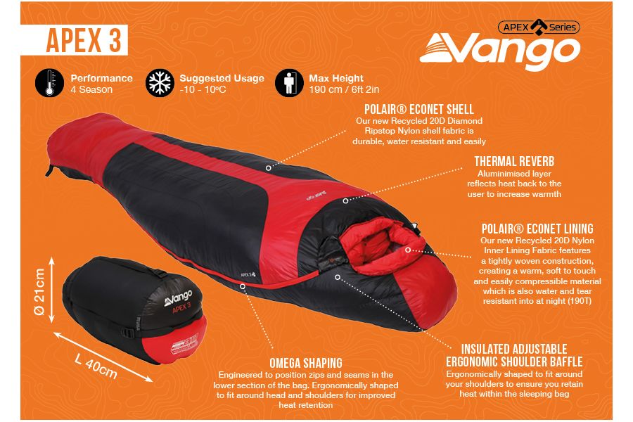  Vango Apex 3 Harissa Sleeping Bag