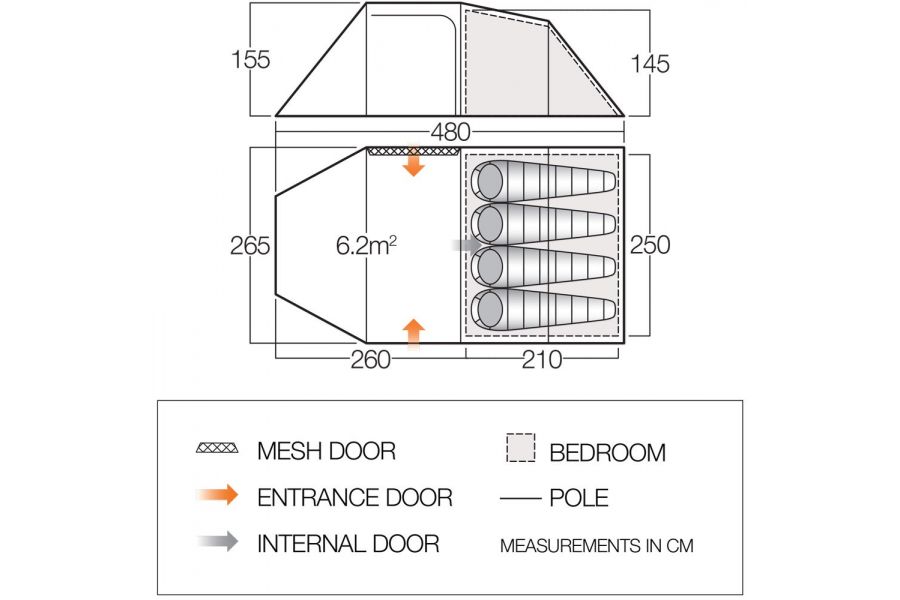  Vango Beta 450XL CLR XL Tent