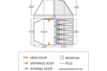  Vango Beta 550XL CLR XL Tent