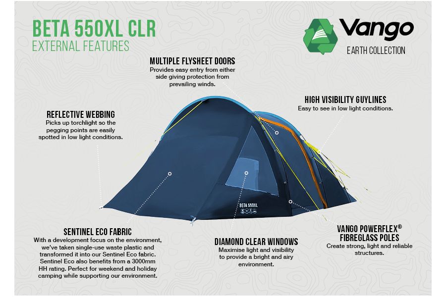  Vango Beta 550XL CLR XL Tent