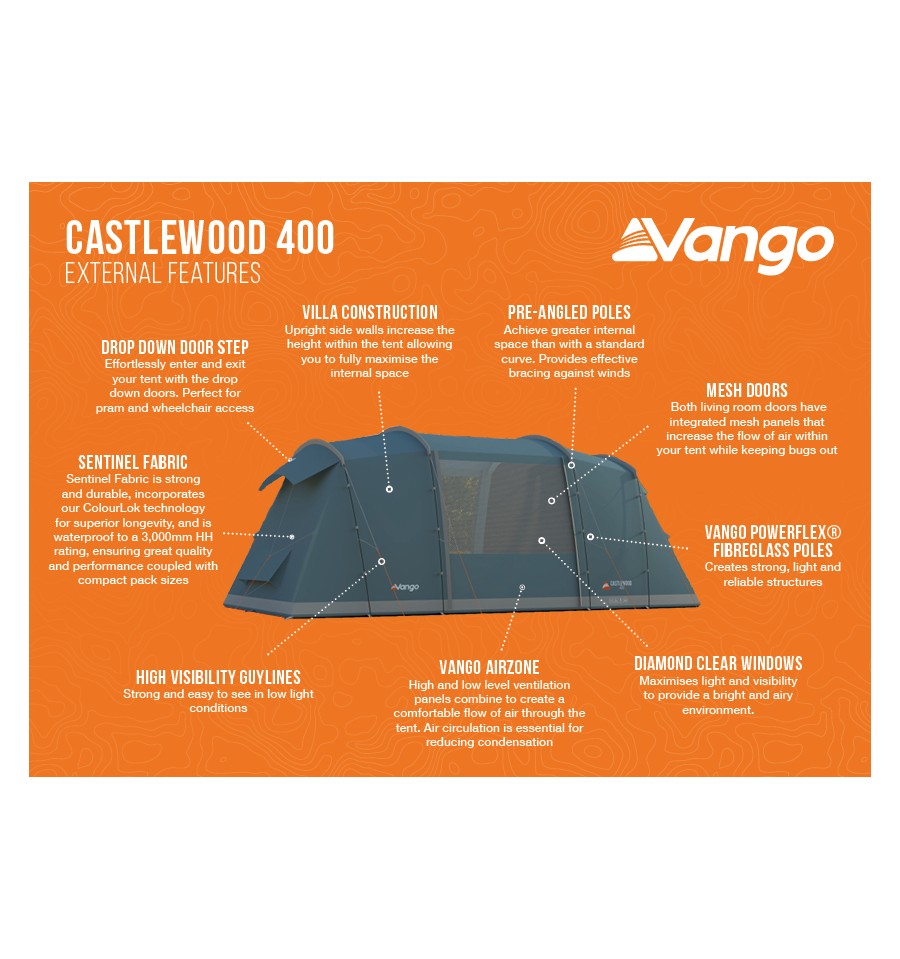  Vango Castlewood 400 Tent Package