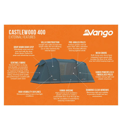  Vango Castlewood 400 Tent Package