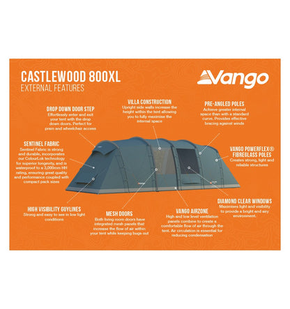  Vango Castlewood 800XL Tent Package