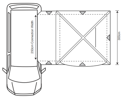  Outdoor Revolution Cayman Air Midline 220cm - 255cm Drive Away Awning