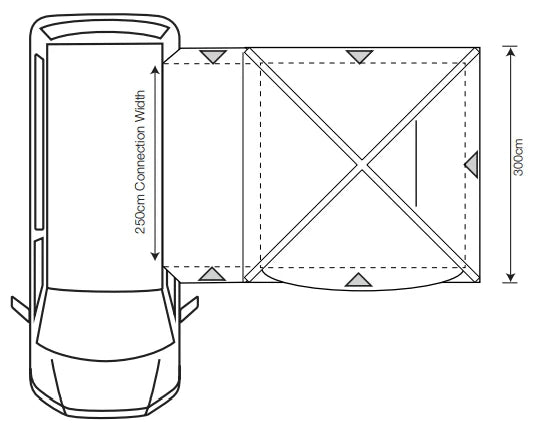  Outdoor Revolution Cayman Air High 255cm - 305cm Drive Away Awning