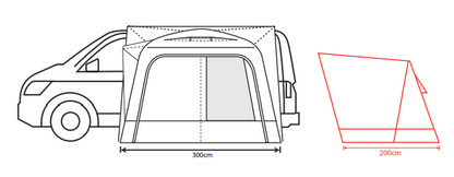  Outdoor Revolution Cayman Air Low Drive Away Awning