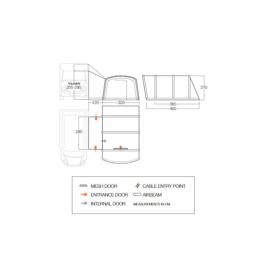  Vango Galli CC Air Tall Drive Away Awning