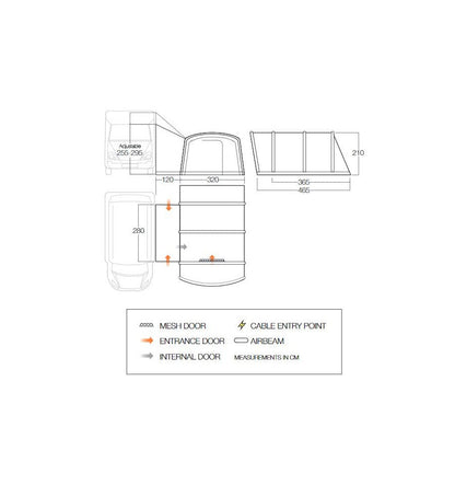  Vango Galli CC Air Tall Drive Away Awning