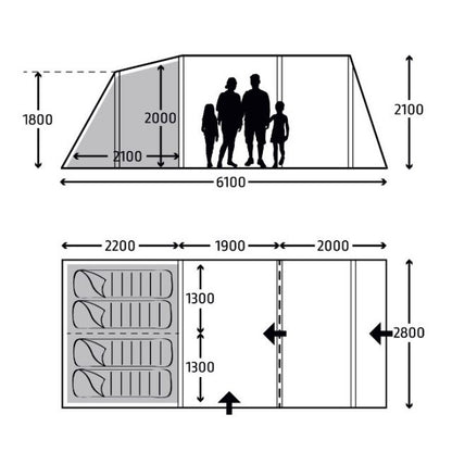  Kampa Hayling 4 Poled Tent