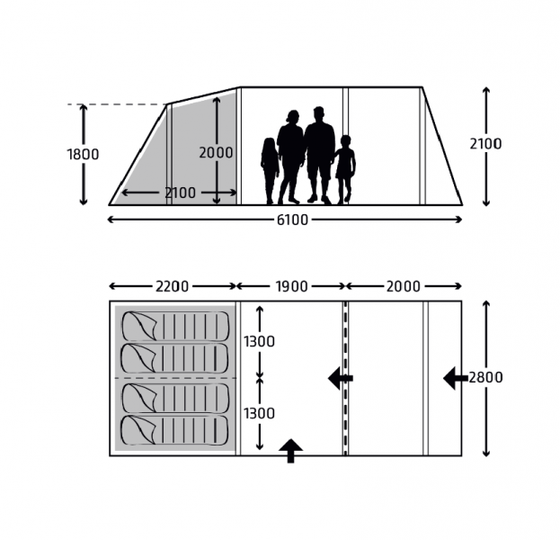  Kampa Hayling 4 Air Tent