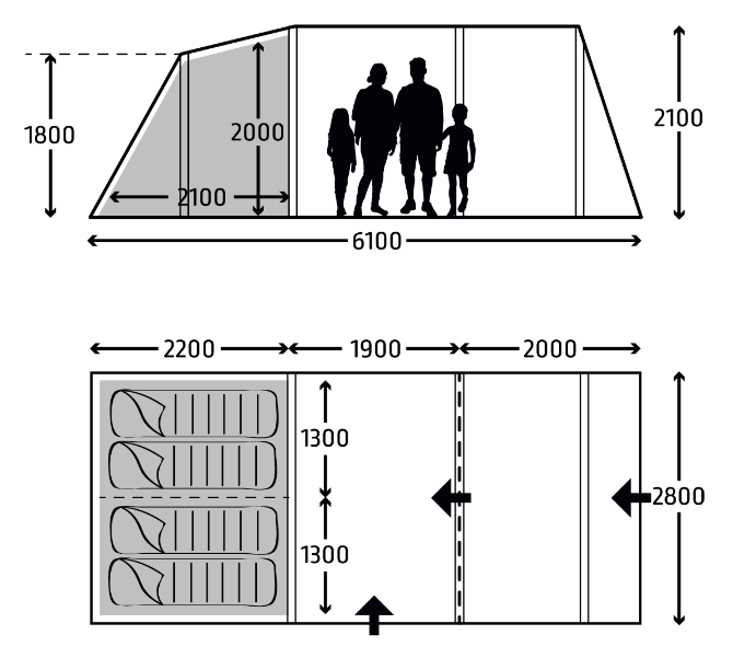 Kampa Hayling 4 Air TC Tent
