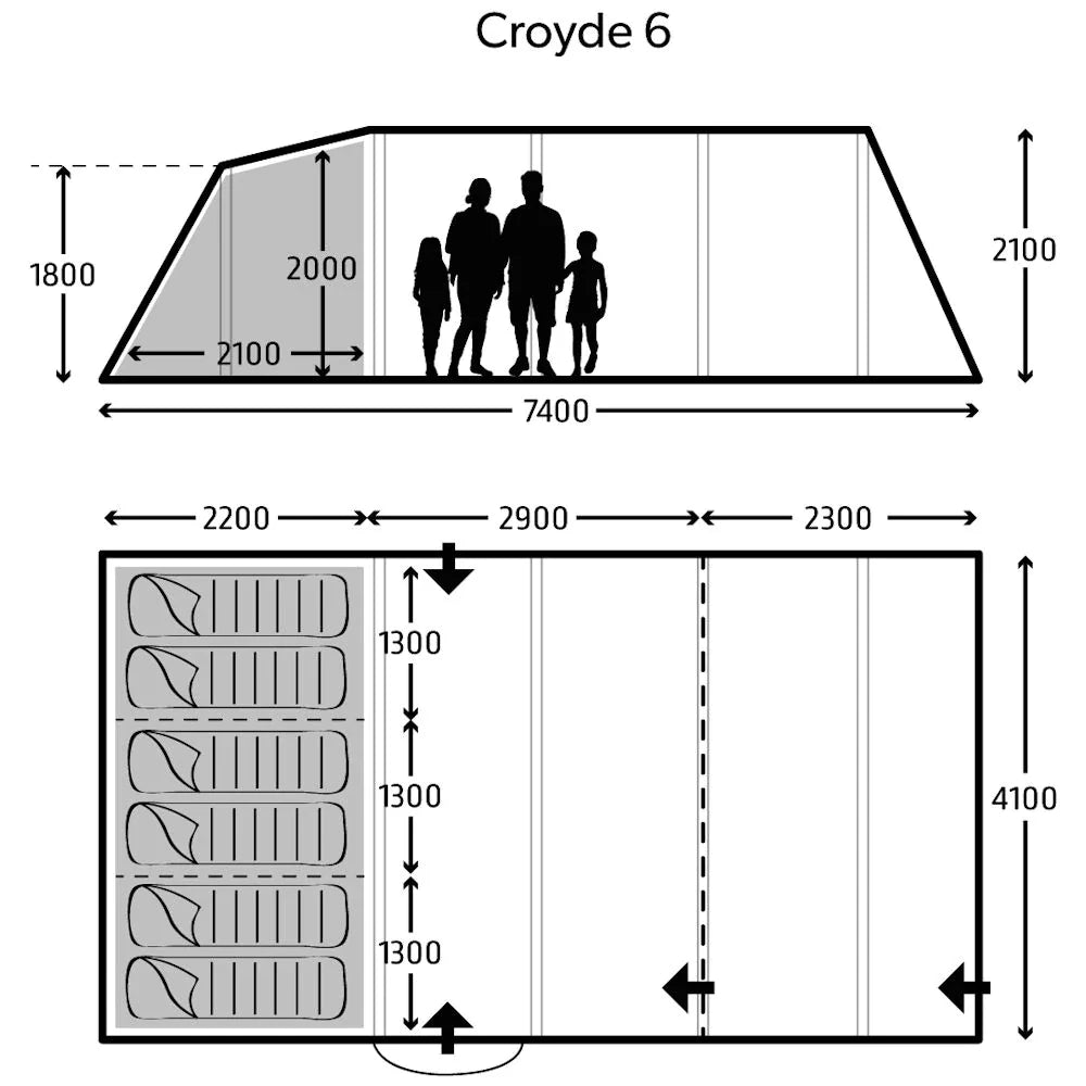  Kampa Croyde 6 Air Tent