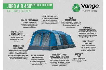  Vango Joro Air 450 Sentinel Eco Dura Package
