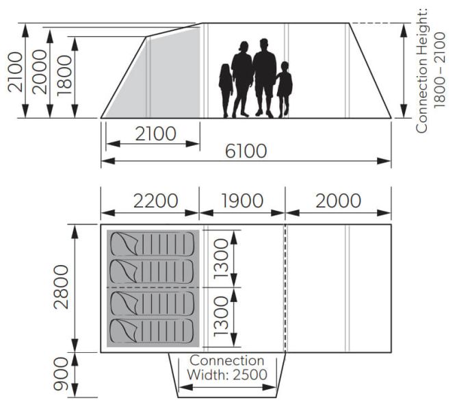  Kampa Touring Air VW Drive Away Awning (LH)