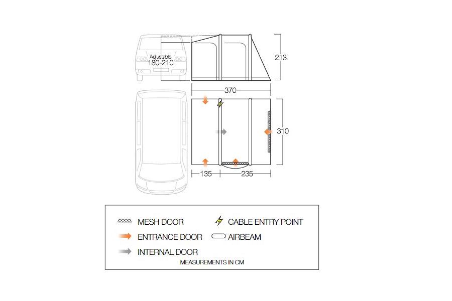  Vango Kela Pro Air Low Drive Away Awning