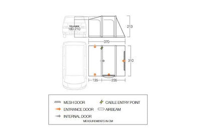 Vango Kela Pro Air Low Drive Away Awning