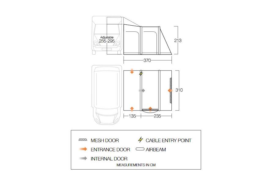  Vango Kela Pro Air Tall Drive Away Awning