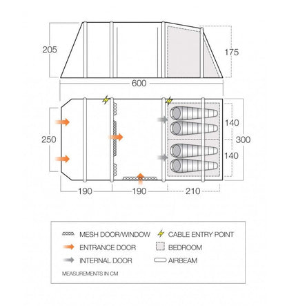  Vango Lismore Air 450 Tent Package