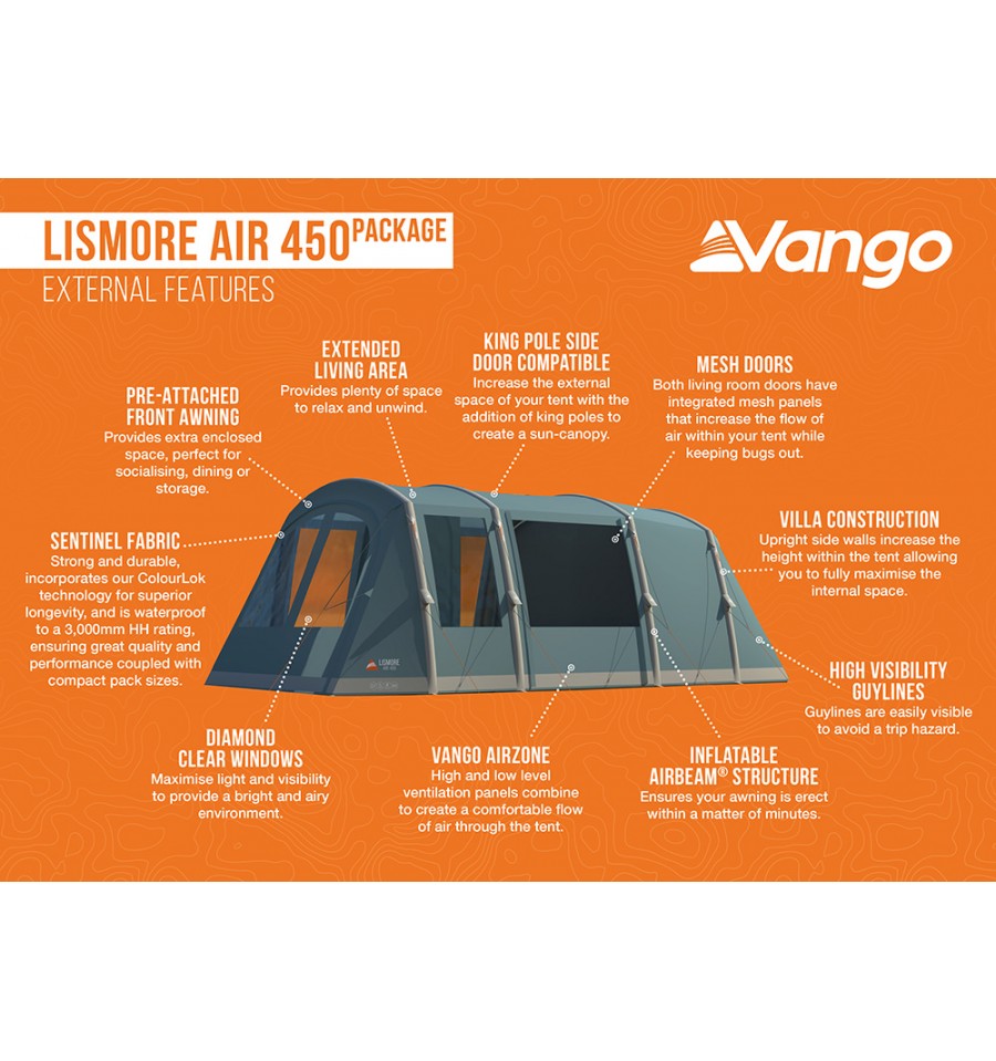  Vango Lismore Air 450 Tent Package
