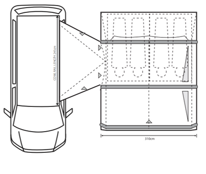  Outdoor Revolution Movelite T3E Low Drive Away Awning