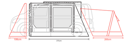  Outdoor Revolution Movelite T3E Low Drive Away Awning