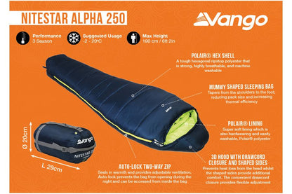  Vango Nitestar Alpha 250 Sleeping Bag