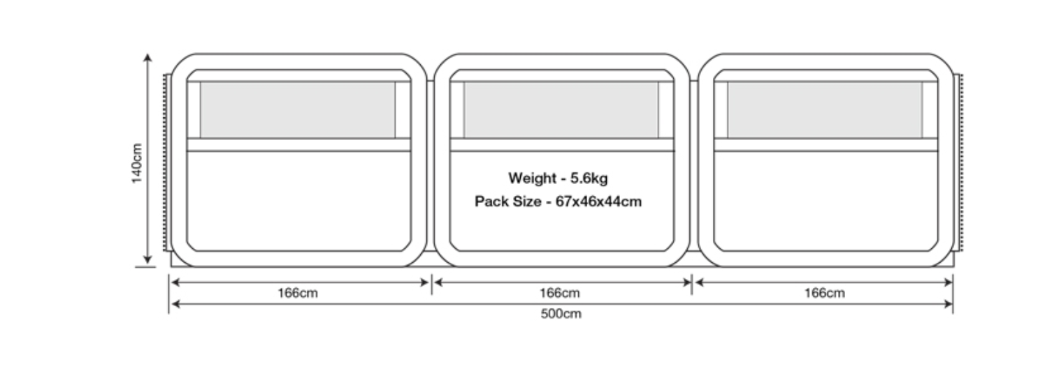  Outdoor Revolution Oxygen Windbreak - 3 Section