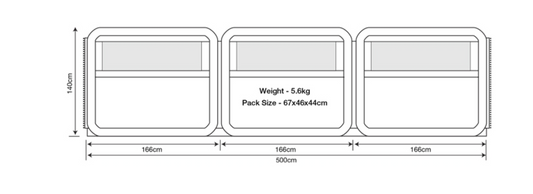  Outdoor Revolution Oxygen Windbreak - 3 Section