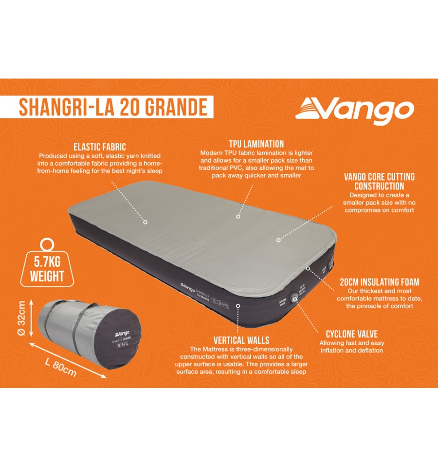  Vango Shangri-La II 20 Grande Self Inflating Mat