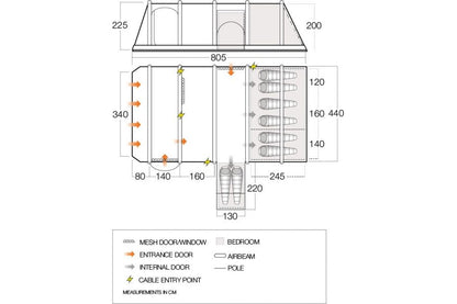  Vango Tahiiti 850XL Airbeam Tent 2023